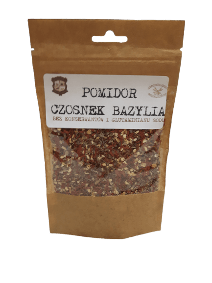 Pomidor z czosnkiem i bazylią